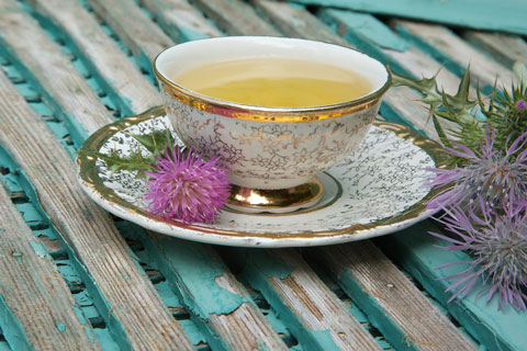 Easy-to-follow recipe for healthy milk thistle tea.